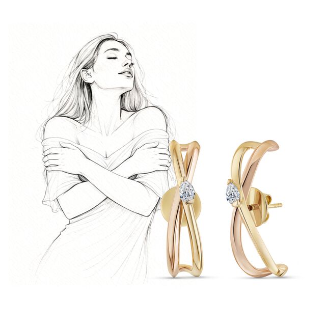 My Embrace Earrings, 1 diamond,,hi-res image number null
