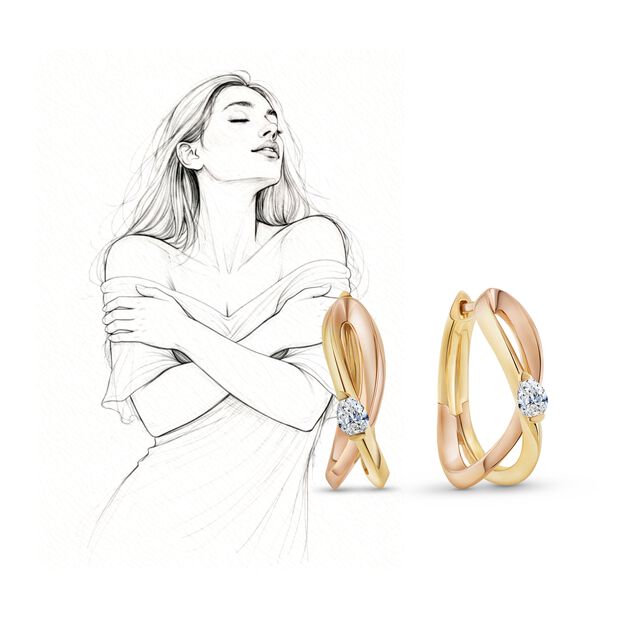 My Embrace Earring, 1 Diamond,,hi-res image number null