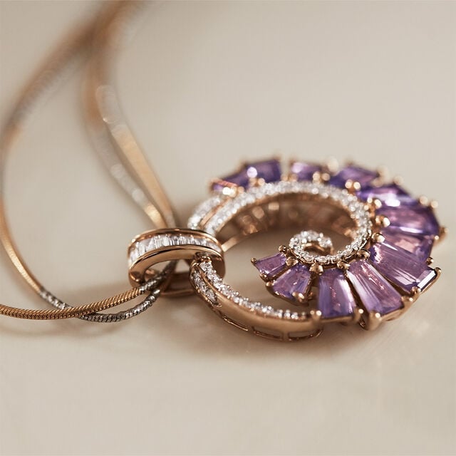 Bramante Staircase Amethyst Pendant,,hi-res image number null