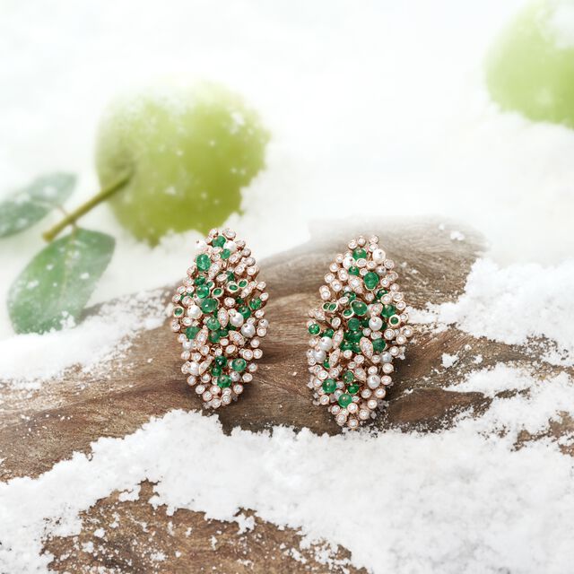 Snowbound Blossoms Earrings,,hi-res image number null