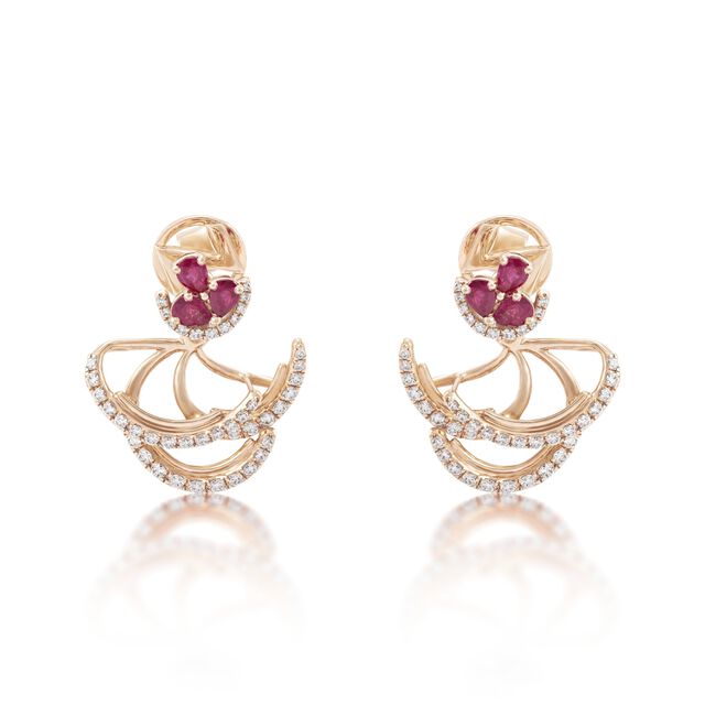 A Ruby Romance Earrings,,hi-res image number null