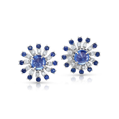 Topaz And Sapphire Earrings