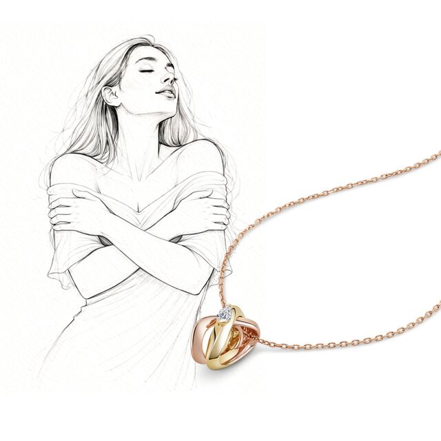 My Embrace pendant, 1 Diamond,,hi-res image number null