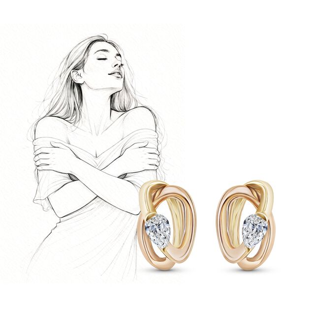 My Embrace Earrings, 1 Diamond,,hi-res image number null