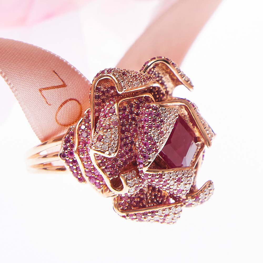 Ruby Floral Ring