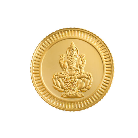 10G Gold Coin with Laxmi Motif
