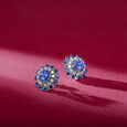 Topaz And Sapphire Earrings,,hi-res image number null