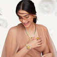 Wildflower Heart - Golden Earrings,,hi-res image number null