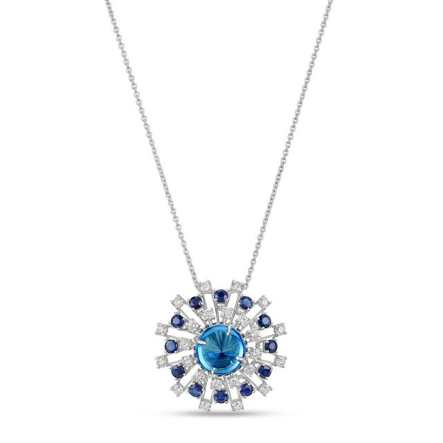 Topaz and Sapphire Pendant,,hi-res image number null
