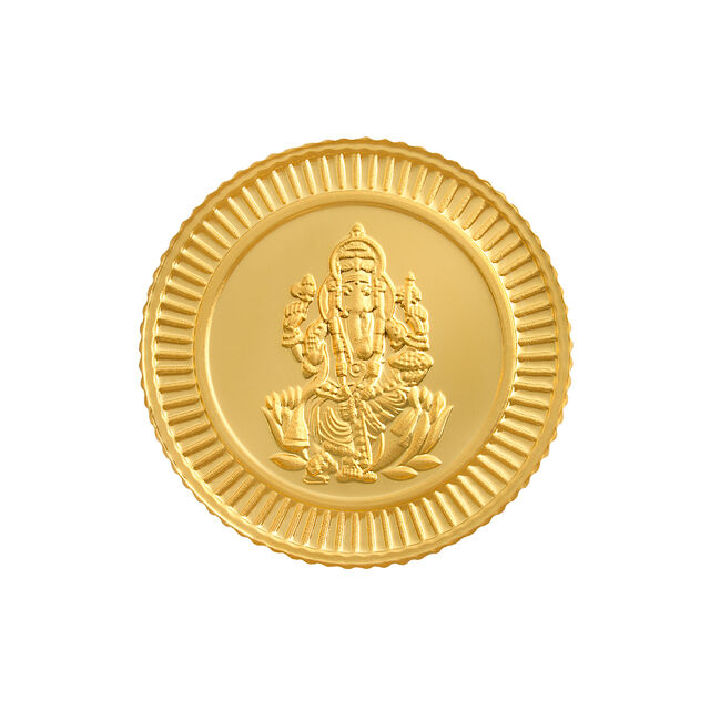 5G Gold Coin with Ganesha Motif,,hi-res image number null