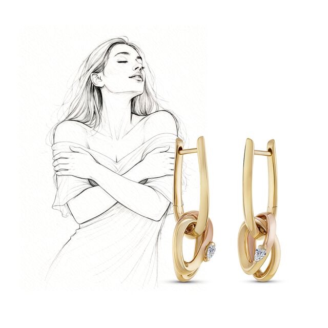 My Embrace Earrings, 1 Diamond,,hi-res image number null