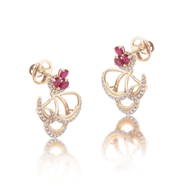 A Ruby Romance Earrings,,hi-res image number null