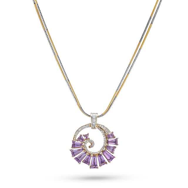 Bramante Staircase Amethyst Pendant,,hi-res image number null