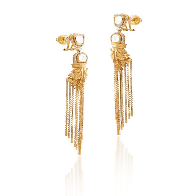 The Golden Glamour Earrings,,hi-res image number null
