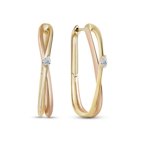 My Embrace Earrings, 1 Diamond