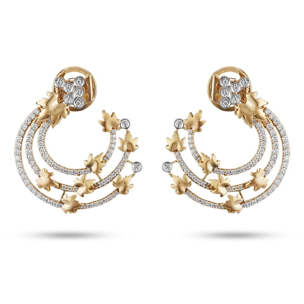 Chinar leaf earrings hot sale