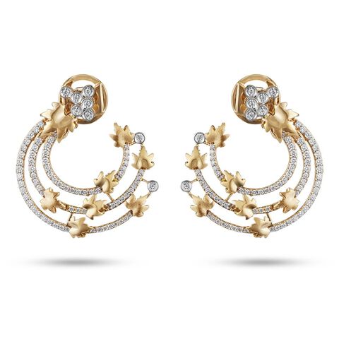 Golden Chinar Earrings