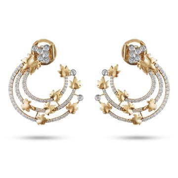 Golden Chinar Earrings