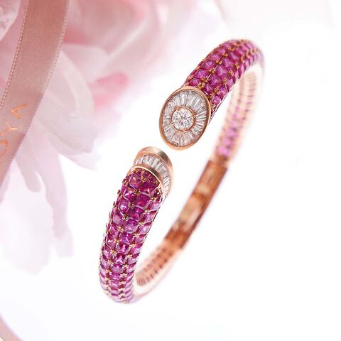 Tulip Ruby Bangle