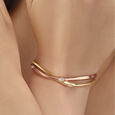 My Embrace bangle, Slim, 2 diamonds,,hi-res image number null
