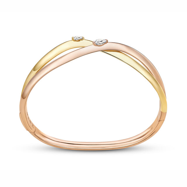My Embrace bangle, Slim, 2 diamonds,,hi-res image number null