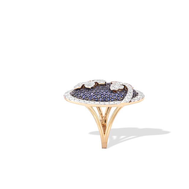 Blue Sapphire And Diamond Ring,,hi-res image number null