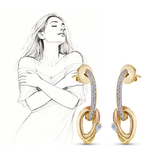 My Embrace Earrings, 1 Diamond,,hi-res image number null