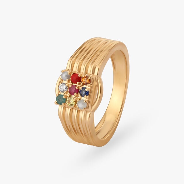Sophisticated Allure Navaratna Ring For Men