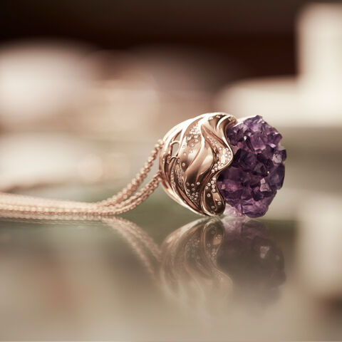 Druzy Amethyst Pendant