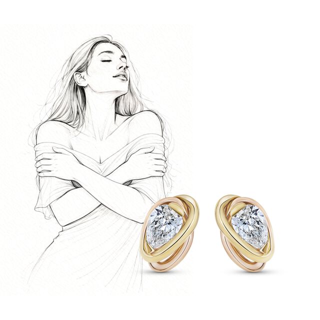My Embrace Earrings, 1 diamond,,hi-res image number null
