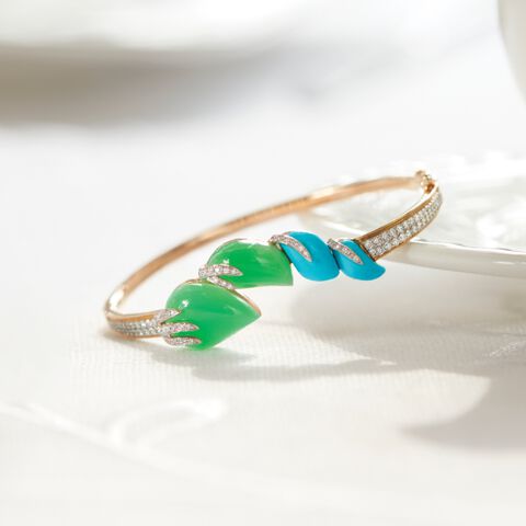 Jade vines bangle