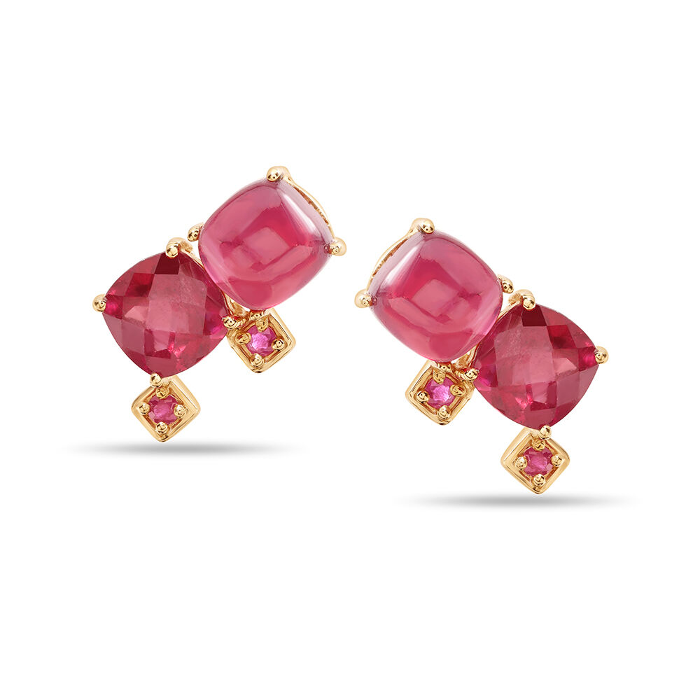 Razzle Dazzle 14KT Ruby Stud Earrings