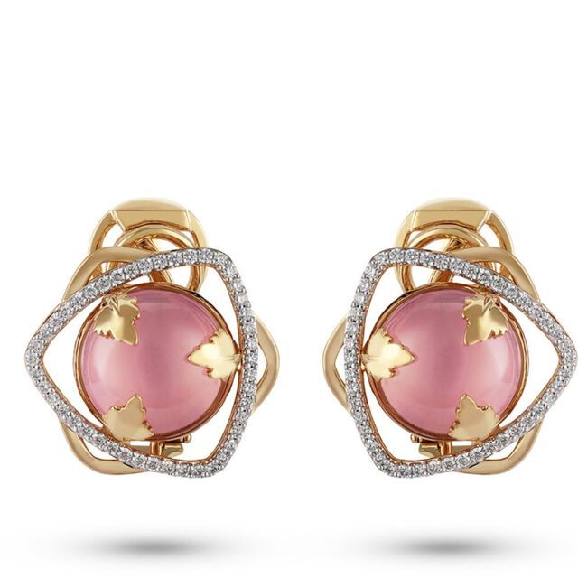 Pink Quartz Earrings,,hi-res image number null