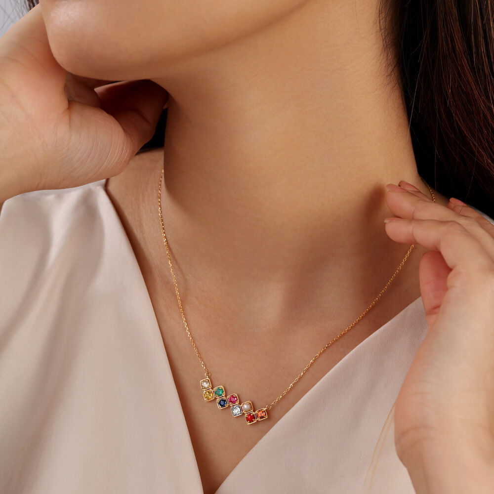 Gemstone Symphony 14KT The Navratna Pendant Chain
