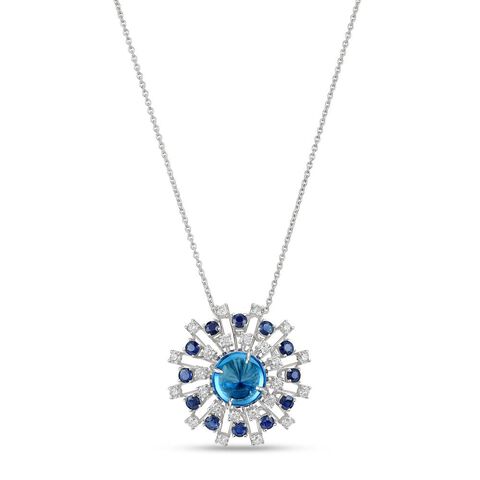 Topaz and Sapphire Pendant