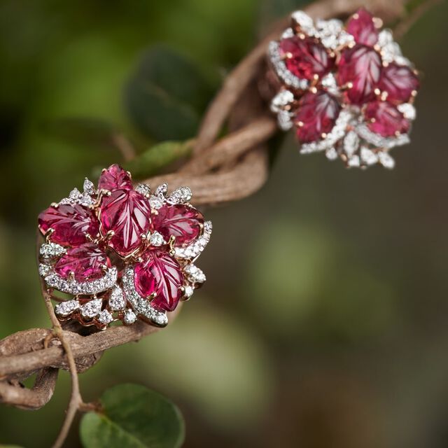 Cardinal Creeper Earrings,,hi-res image number null